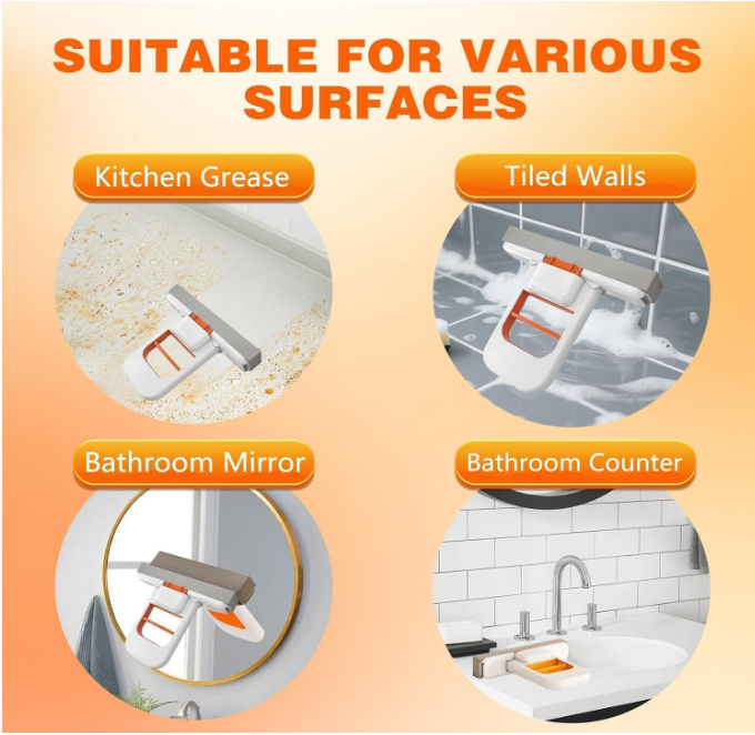 Mini Foldable Sponge Mop – Self-Squeeze Wet & Dry Cleaner