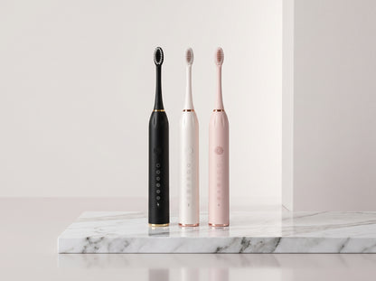 Easvora Sonic Electric Toothbrush- Rechargeable with 3 Extra Replacement Heads